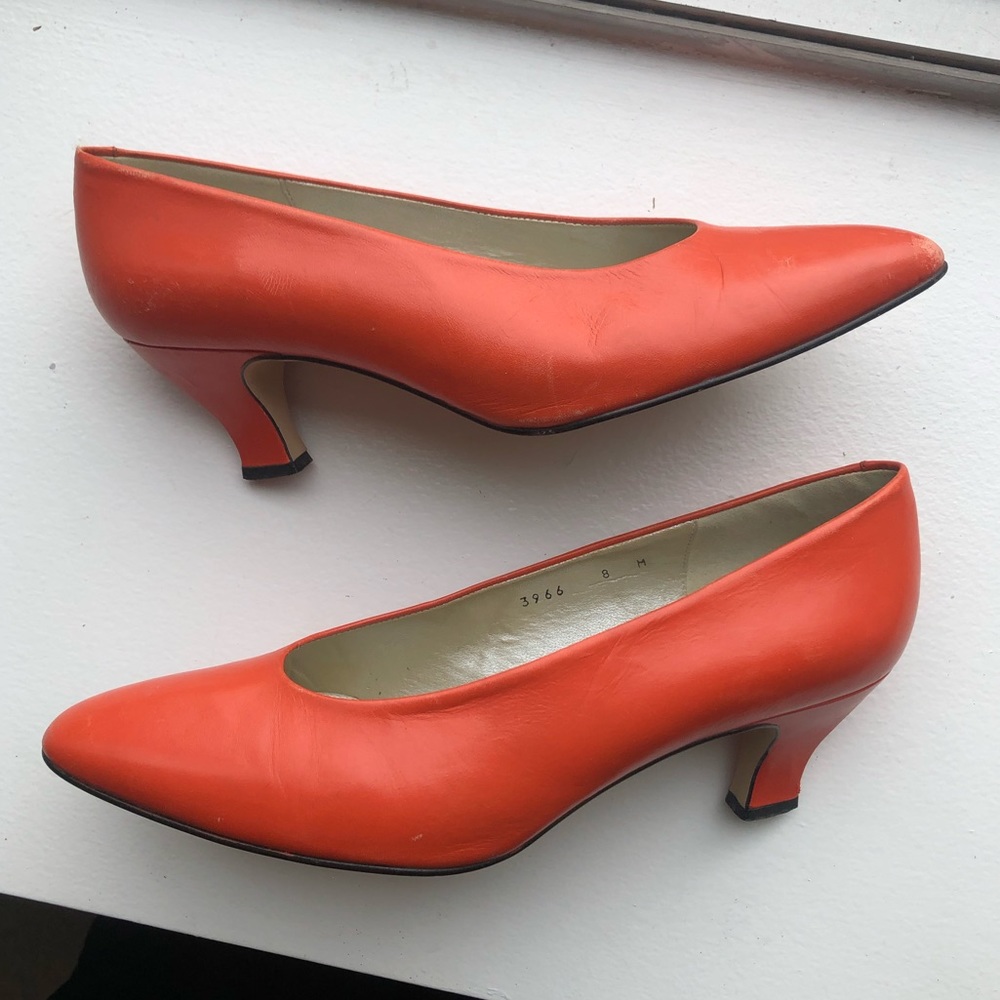 Vintage Liz Claiborne Orange Heels